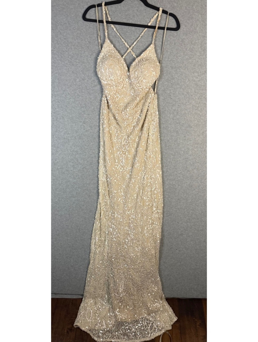Scala Silk Sequin Evening Gown Size 6
